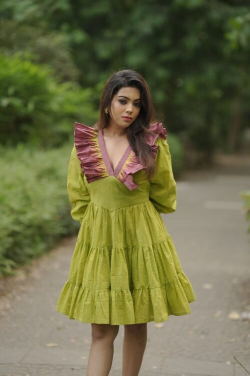 Parrot Green Dress