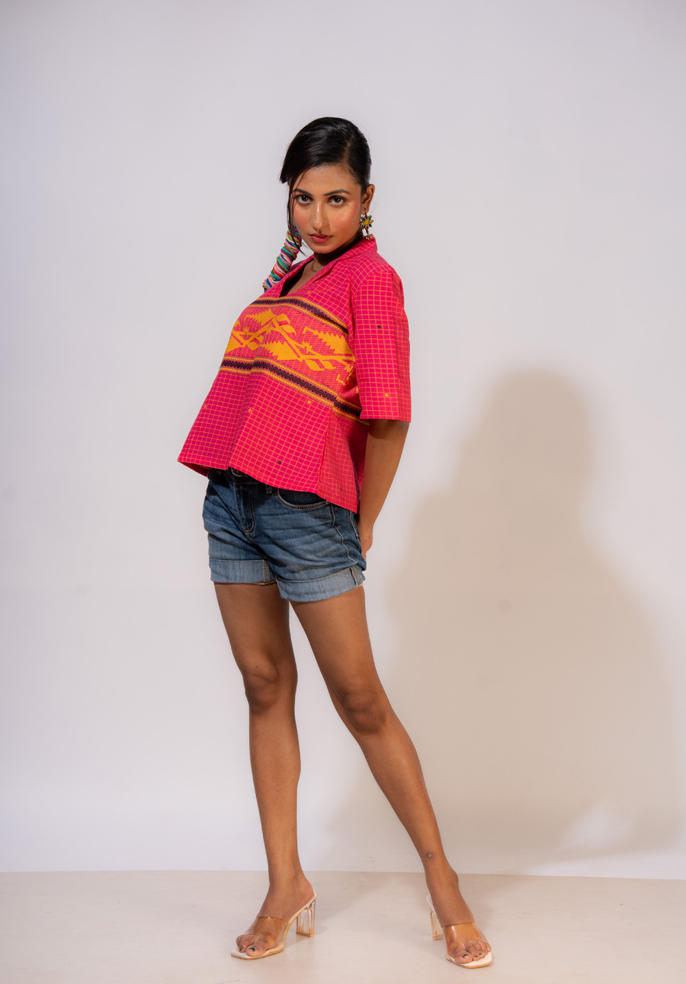 Begumpuri Crop Shirt Top - Image 2