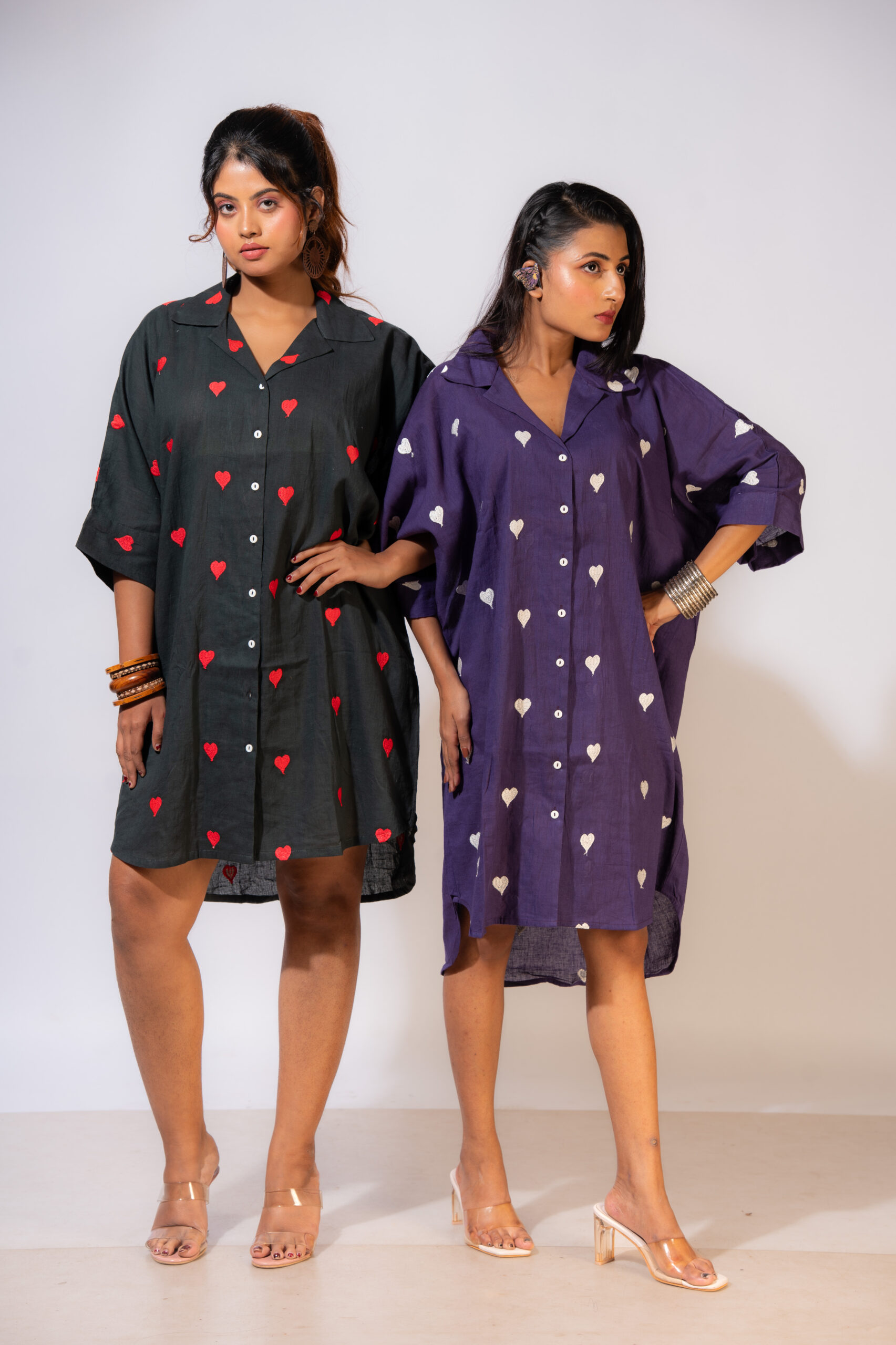 Boxy Shirt Dress – With Hearts 02 - Image 4