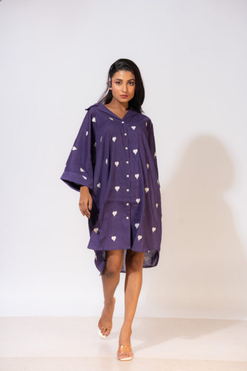 Boxy Shirt Dress – With Hearts 02