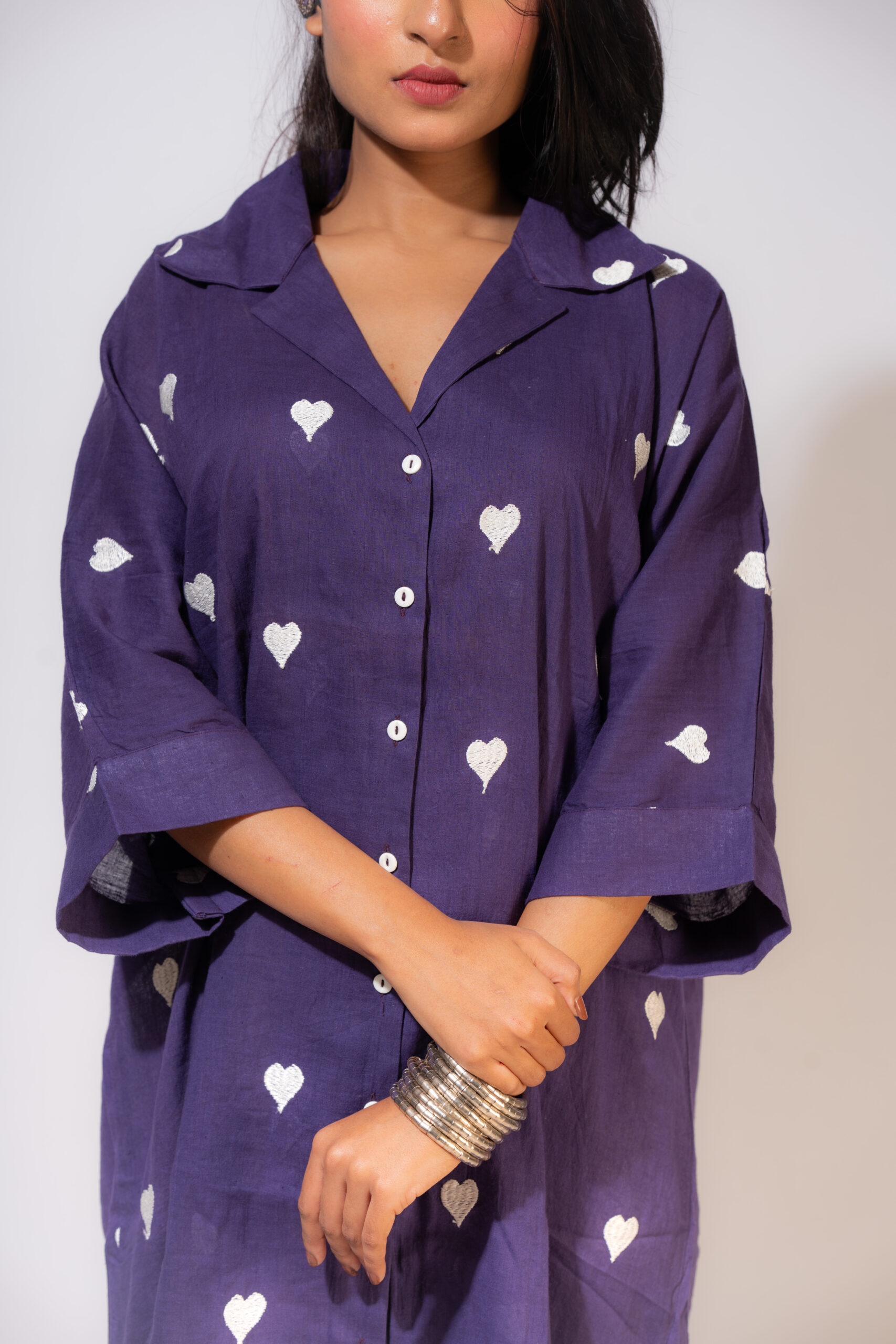Boxy Shirt Dress – With Hearts 02 - Image 3