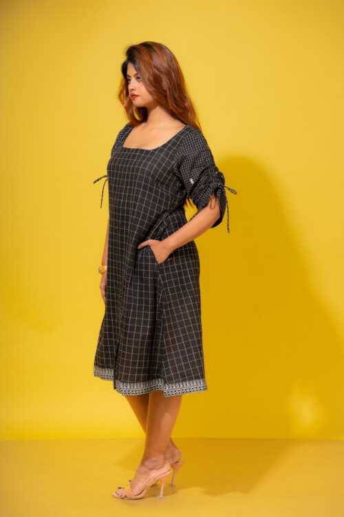 Cotton Handloom A-Line Dress