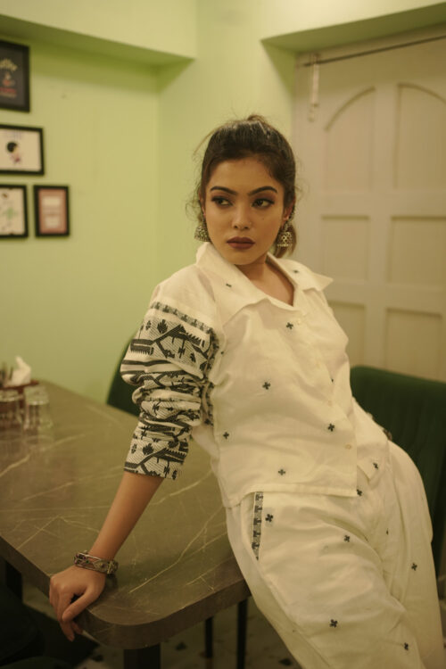 Retro Style Coord Set – Jamdani Elegance by Kotha