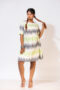Cotton Ikkat Pin Tuck Dress